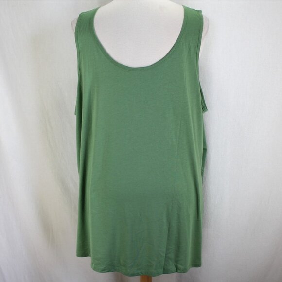 Torrid Henley Tank Top Womens Size 6 6X Green Scoop Neck Classic Fit Womens - Picture 5 of 7
